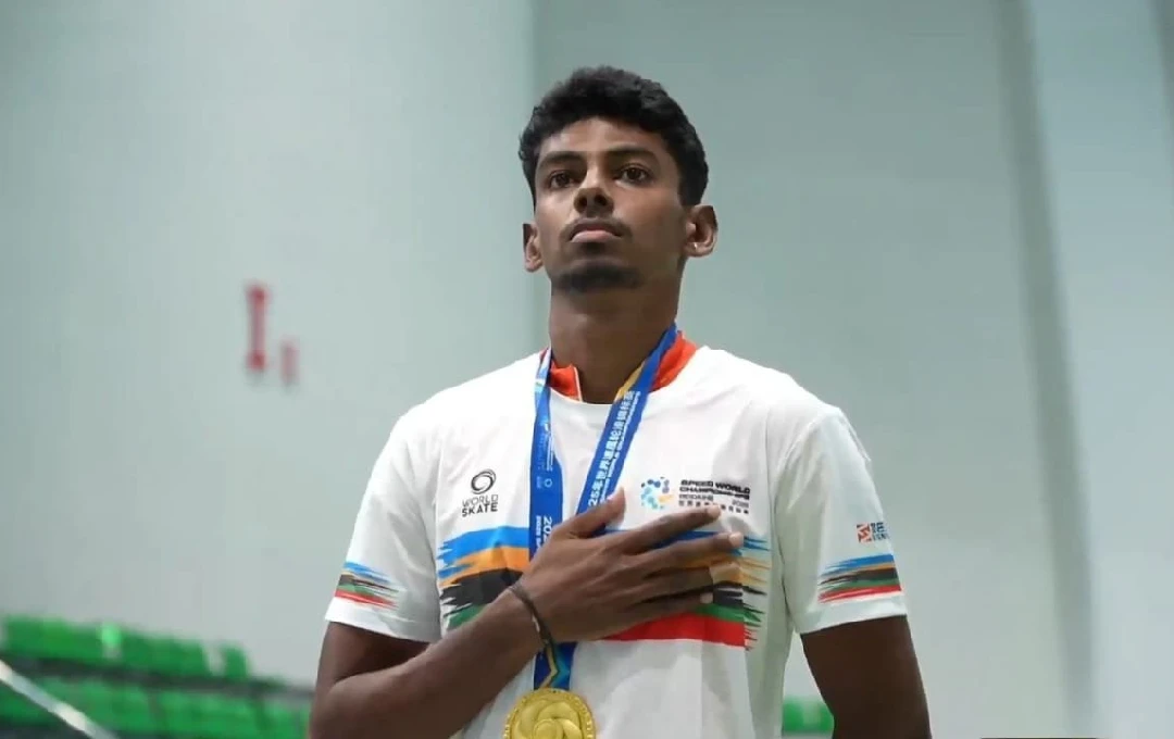 Anandkumar Velkumar Wins Gold at Speed Skating Worlds 2025