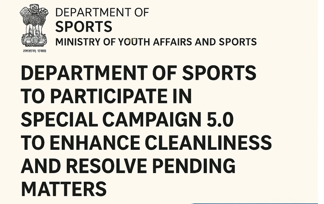Department of Sports Joins Special Campaign 5.0 to Promote Cleanliness and Sustainability