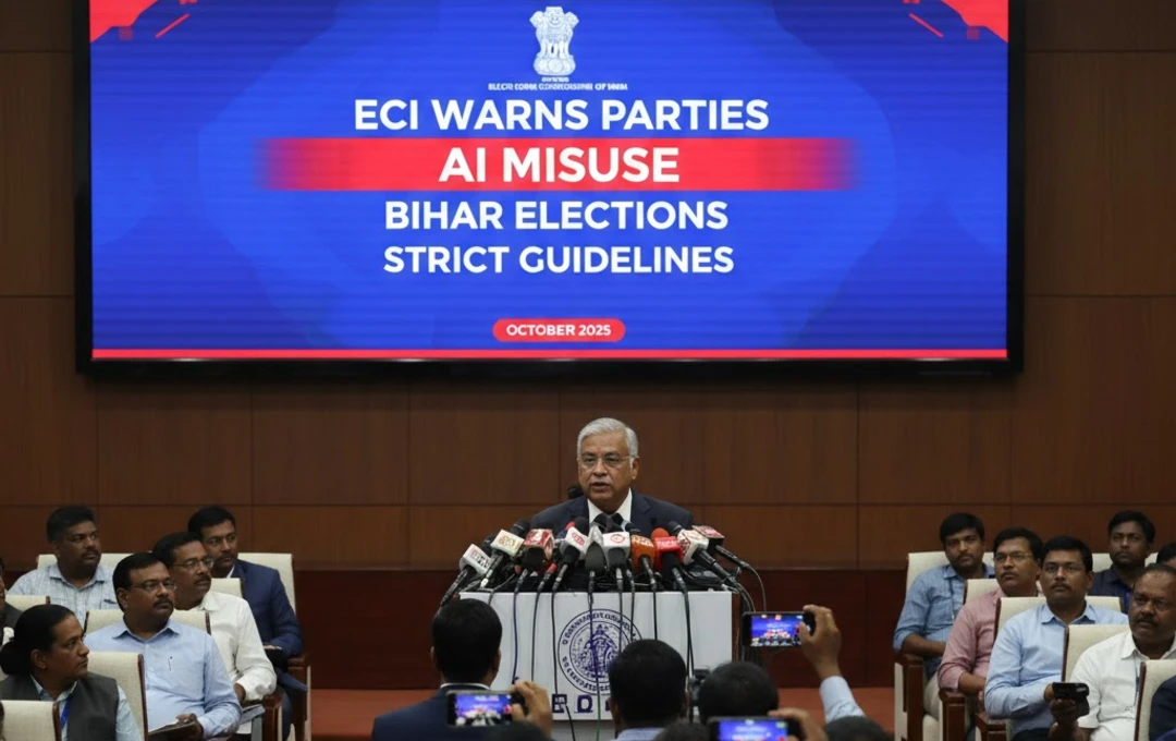 ECI Warns Parties on AI Misuse During Bihar Elections, Issues Strict Guidelines
