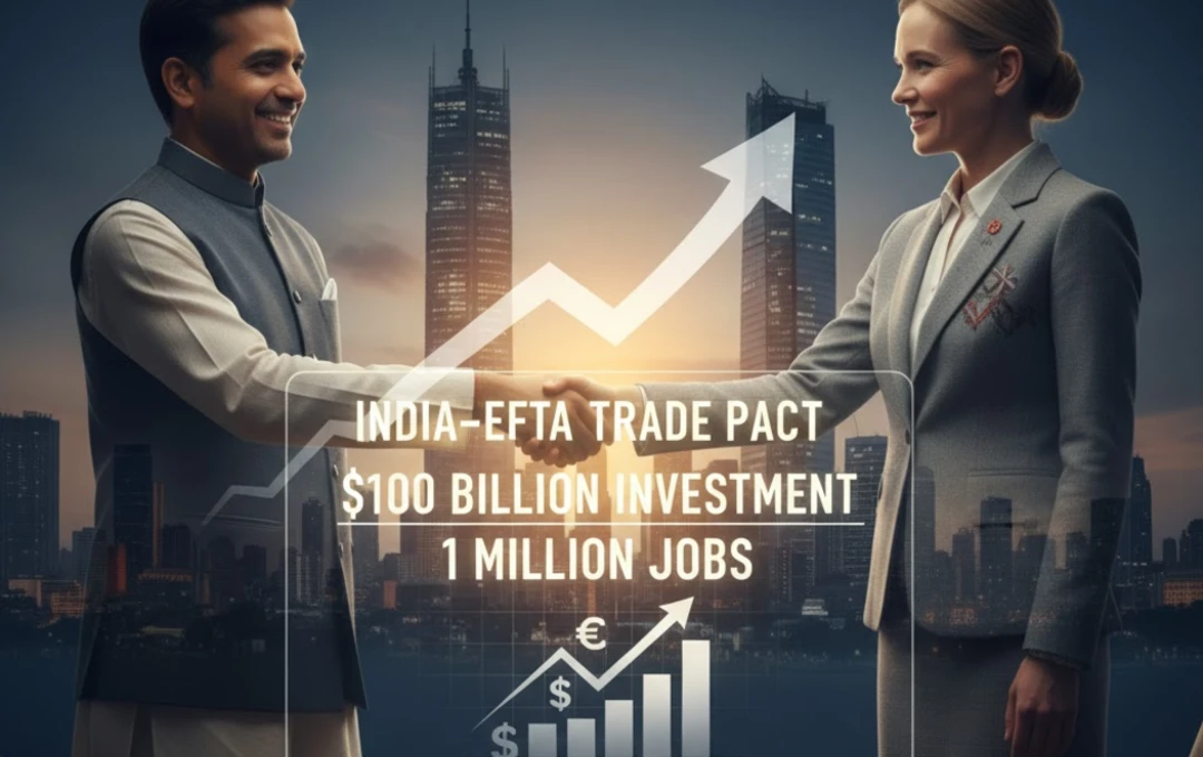 India-EFTA Trade Pact Set to Bring $100 Billion Investment and 1 Million Jobs